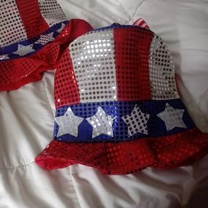 Red white blue halloween costume